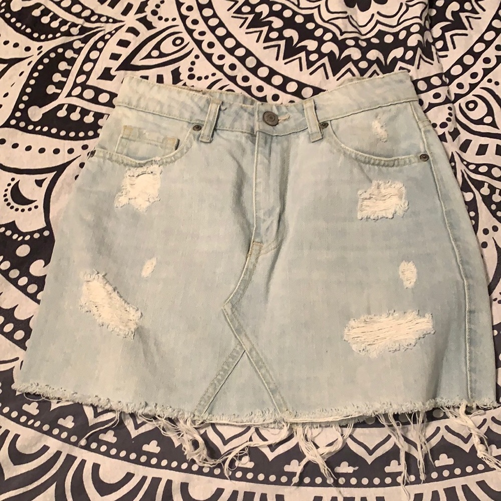 Denim mini skirt